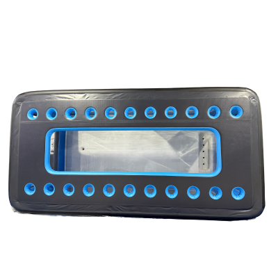 Inflatable panoramic display stand